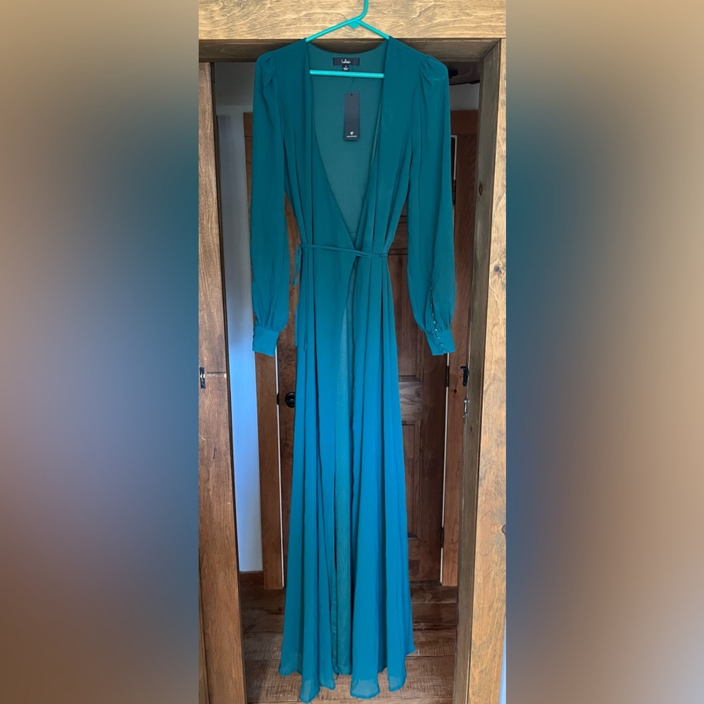 Lulus hunter green maxi dress. Size Small. Brand new with tags.